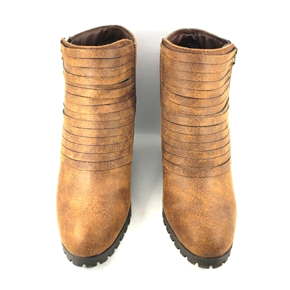 Sugar NEW! Tempe, Side Zip, Almond Toe, Wedge Bootie. Women's Size 7.5M - Picture 5 of 12